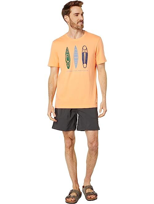 Life is Good Diversified Portfolio Paddling Short Sleeve Crusher Tee