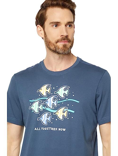 Life is Good All Together Now Fish Short Sleeve Crusher Tee