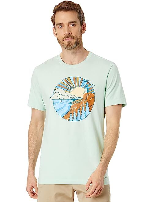 Life is Good Lighthouse Burst Short Sleeve Crusher Tee