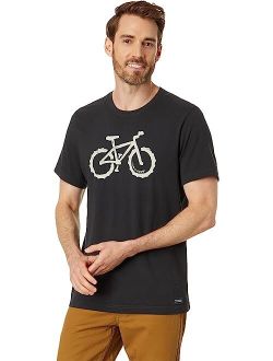 Life is Good Fat Tire Mountain Bike Short Sleeve Crusher-Lite Tee