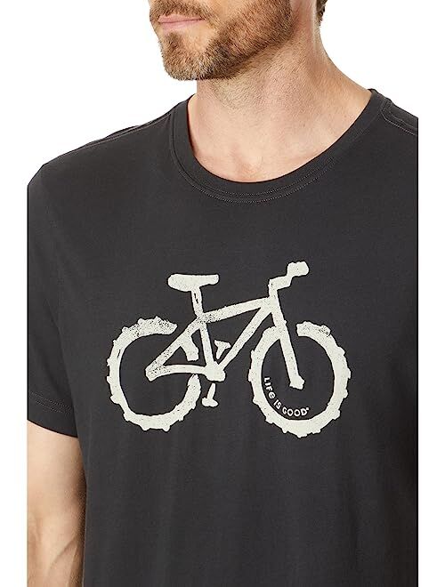 Life is Good Fat Tire Mountain Bike Short Sleeve Crusher-Lite Tee