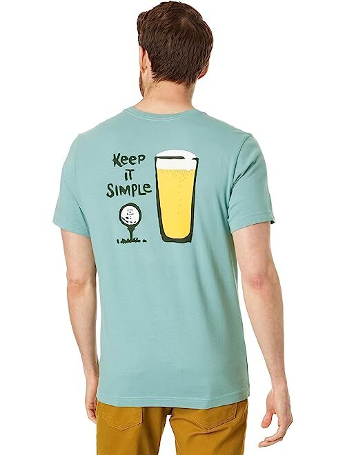 Life is Good Keep It Simple Golf & Beer Short Sleeve Crusher Tee