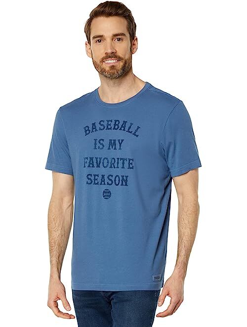 Life is Good Baseball is My Favorite Season Short Sleeve Crusher-Lite Tee