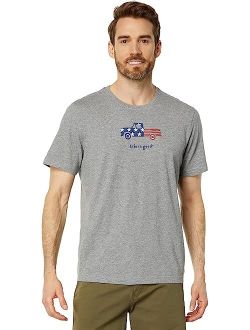 Life is Good Patriotic Truck Short Sleeve Crusher-Lite Tee