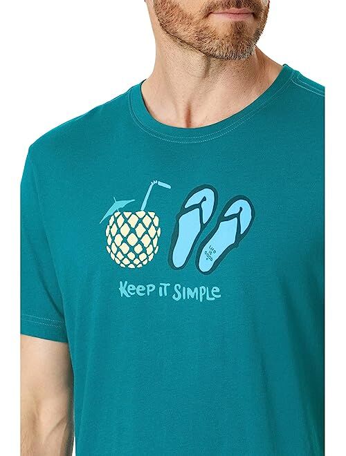 Life is Good Keep It Simple Pineapple Flops Short Sleeve Crusher-Lite Tee