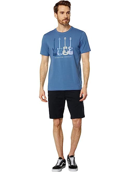 Life is Good Diversified Portfolio Axes Short Sleeve Crusher Tee