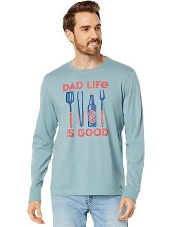 Life is Good Dad LIG Grilling Long Sleeve Crusher Tee