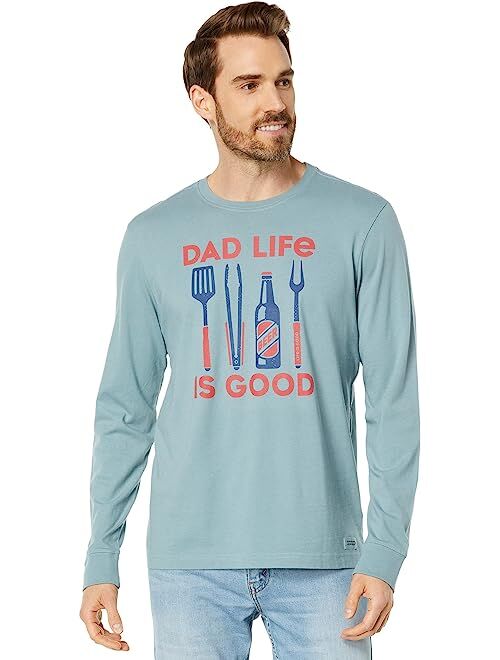 Life is Good Dad LIG Grilling Long Sleeve Crusher Tee