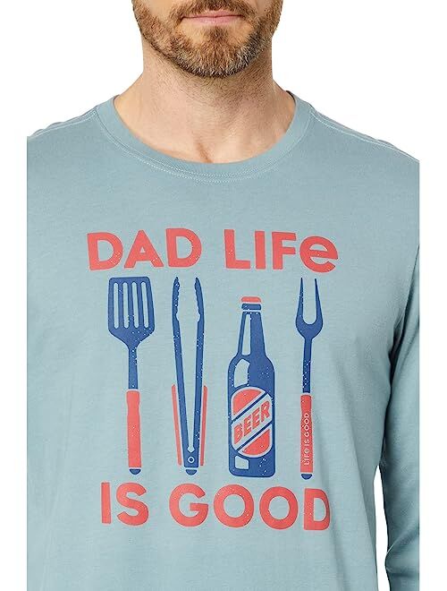 Life is Good Dad LIG Grilling Long Sleeve Crusher Tee