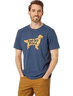 Life is Good Dad's Best Friend Golden Retriever Short Sleeve Crusher Tee