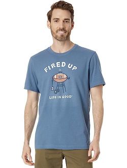 Life is Good Fired Up Grill Short Sleeve Crusher Tee