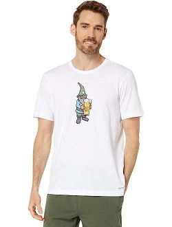 Life is Good I Like Crafts Gnome Short Sleeve Crusher-Lite Tee