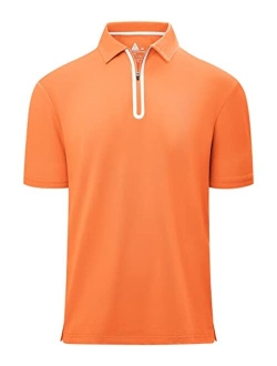 V VALANCH Golf Polo Shirts for Men Short Sleeve Moisture Wicking Golf Shirts Collared Athletic Tennis Polo