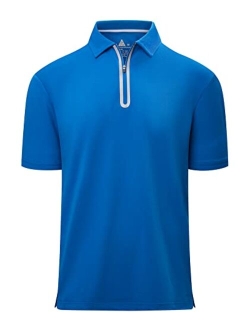 V VALANCH Golf Polo Shirts for Men Short Sleeve Moisture Wicking Golf Shirts Collared Athletic Tennis Polo