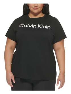 Performance Plus Size Crewneck Logo T-Shirt