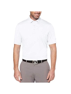Callaway Men's Solid Micro Hex Performance Golf Polo Shirt with UPF 50 Protection (Size Small-3x Big & Tall)