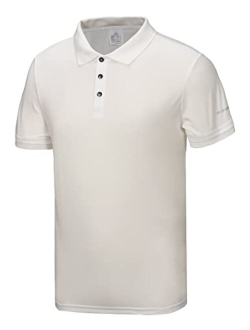 Dasawamedh Men's Quick Dry Golf Shirt Short and Long Sleeve Polo Shirt Stretch Moisture Wicking UV Protection Sports T-Shirt
