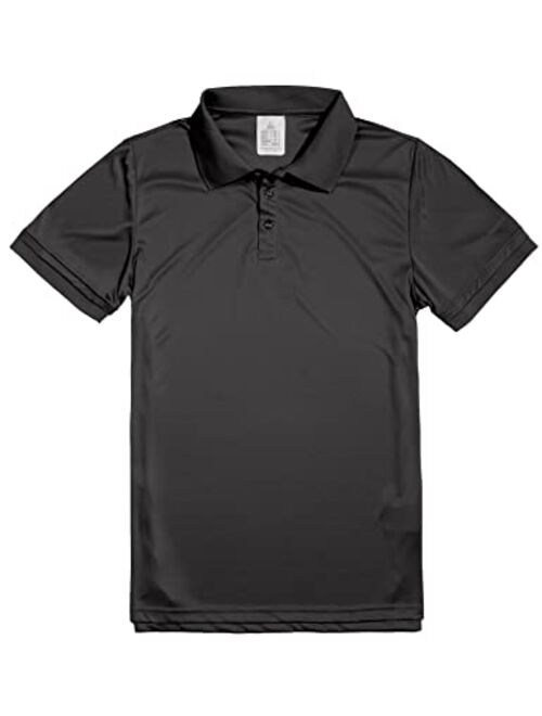 Dasawamedh Men's Quick Dry Golf Shirt Short and Long Sleeve Polo Shirt Stretch Moisture Wicking UV Protection Sports T-Shirt