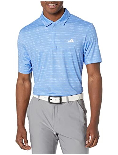 adidas Men's Stripe Zipper Polo Shirt