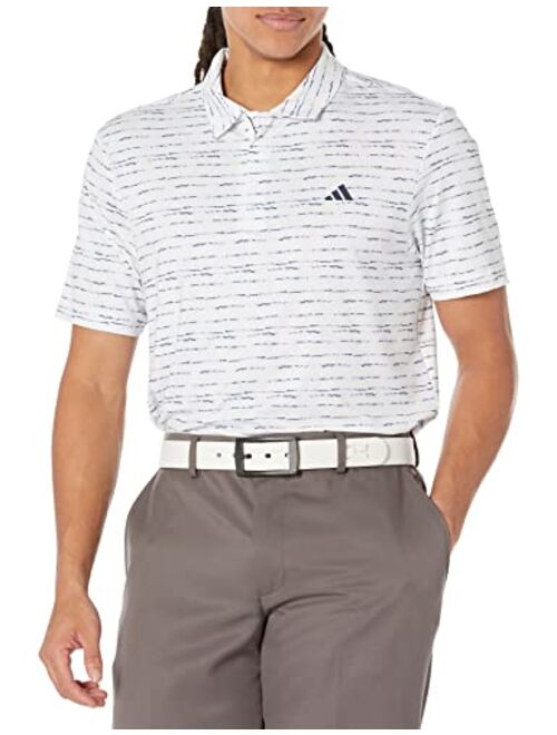 adidas Men's Stripe Zipper Polo Shirt