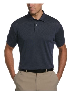 PGA TOUR Men's Birdseye Textured Short-Sleeve Performance Golf Polo Shirt