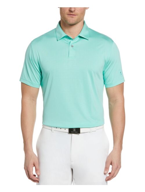 PGA TOUR Men's Birdseye Textured Short-Sleeve Performance Golf Polo Shirt