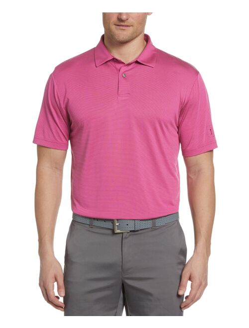 PGA TOUR Men's Birdseye Textured Short-Sleeve Performance Golf Polo Shirt