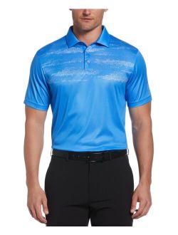 PGA TOUR Men's Athletic-Fit Terrain Texture Print Golf Polo