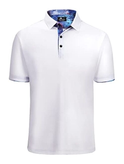 SCODI Polo Shirts for Men Casual Short Sleeve Golf Polo Athletic Daily Collared Shirt Tennis T-Shirt