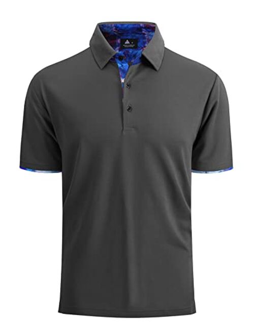 SCODI Polo Shirts for Men Casual Short Sleeve Golf Polo Athletic Daily Collared Shirt Tennis T-Shirt