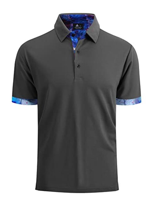 SCODI Polo Shirts for Men Casual Short Sleeve Golf Polo Athletic Daily Collared Shirt Tennis T-Shirt