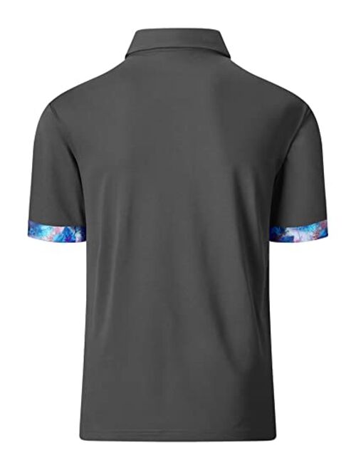 SCODI Polo Shirts for Men Casual Short Sleeve Golf Polo Athletic Daily Collared Shirt Tennis T-Shirt