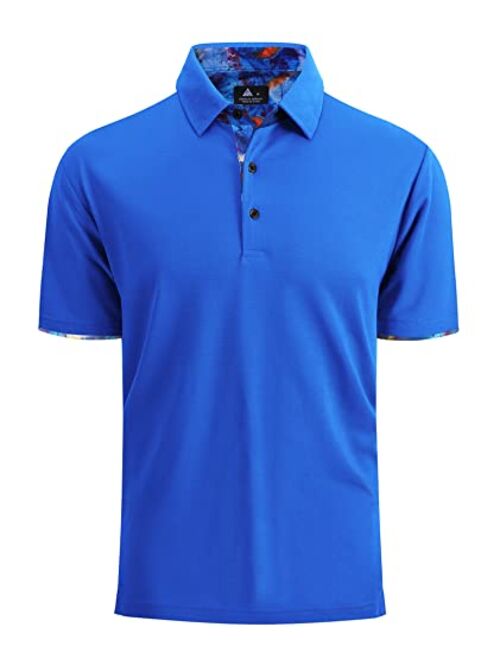 SCODI Polo Shirts for Men Casual Short Sleeve Golf Polo Athletic Daily Collared Shirt Tennis T-Shirt