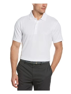 PGA TOUR Men's Airflux Solid Mesh Short Sleeve Golf Polo Shirt (Sizes S-4x)