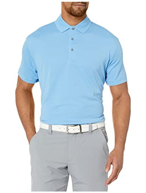 PGA TOUR Men's Airflux Solid Mesh Short Sleeve Golf Polo Shirt (Sizes S-4x)