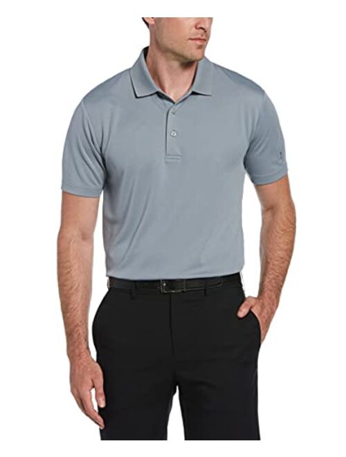 PGA TOUR Men's Airflux Solid Mesh Short Sleeve Golf Polo Shirt (Sizes S-4x)