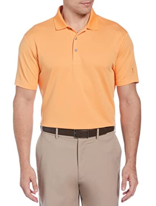 PGA TOUR Men's Airflux Solid Mesh Short Sleeve Golf Polo Shirt (Sizes S-4x)