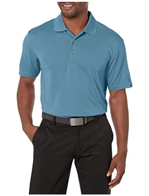 PGA TOUR Men's Airflux Solid Mesh Short Sleeve Golf Polo Shirt (Sizes S-4x)