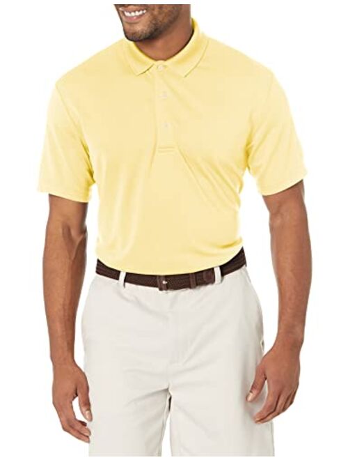 PGA TOUR Men's Airflux Solid Mesh Short Sleeve Golf Polo Shirt (Sizes S-4x)