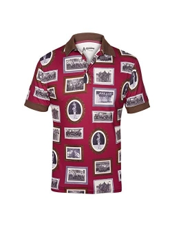 Royal & Awesome Flag Golf Shirts for Men, Mens Golf Shirt, Crazy Golf Shirts for Men, Funny Golf Polos for Men