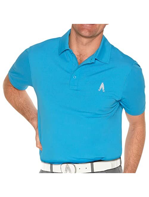 Royal & Awesome Flag Golf Shirts for Men, Mens Golf Shirt, Crazy Golf Shirts for Men, Funny Golf Polos for Men