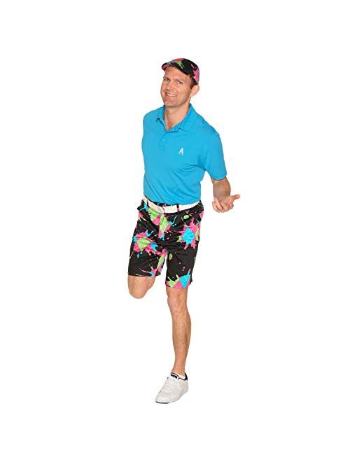 Royal & Awesome Flag Golf Shirts for Men, Mens Golf Shirt, Crazy Golf Shirts for Men, Funny Golf Polos for Men