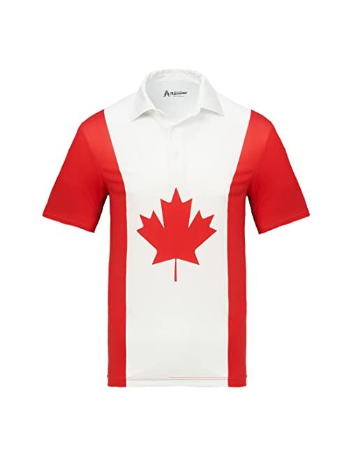 Royal & Awesome Flag Golf Shirts for Men, Mens Golf Shirt, Crazy Golf Shirts for Men, Funny Golf Polos for Men