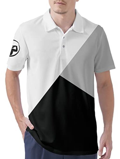 PAGYMO Golf Shirts for Men Funny Golf Shirts for Men Skull Shirts for Men Crazy Polo Golf Shirts for Men Golf Gifts for Men