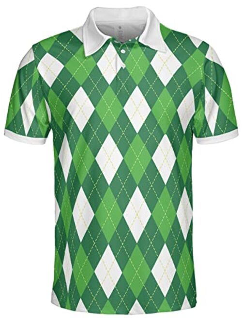 PAGYMO Golf Shirts for Men Funny Golf Shirts for Men Skull Shirts for Men Crazy Polo Golf Shirts for Men Golf Gifts for Men