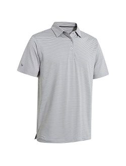 M Maelreg Men's Golf Polo Shirts Short Sleeve Striped Performance Moisture Wicking Dry Fit Golf Shirts for Men