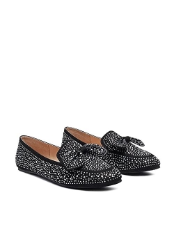 London Rag Dewdrops Embellished Casual Bow Mules