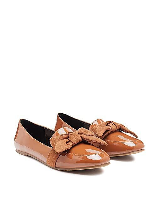 London Rag Pecan Pie Casual Walking Bow Loafers