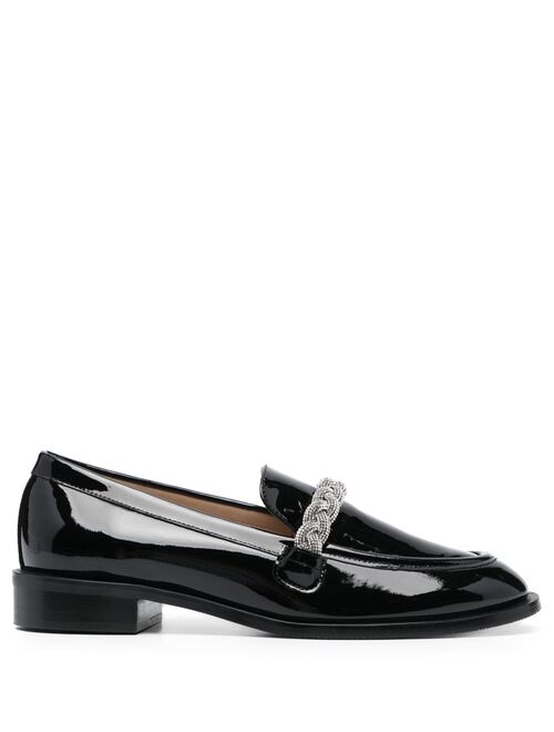 Stuart Weitzman Palmer Highshine leather loafers