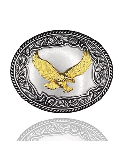 Nesawaki Long Horn Bull Western Cowboy Belt Buckle Gold Rodeo Texas For Men Women